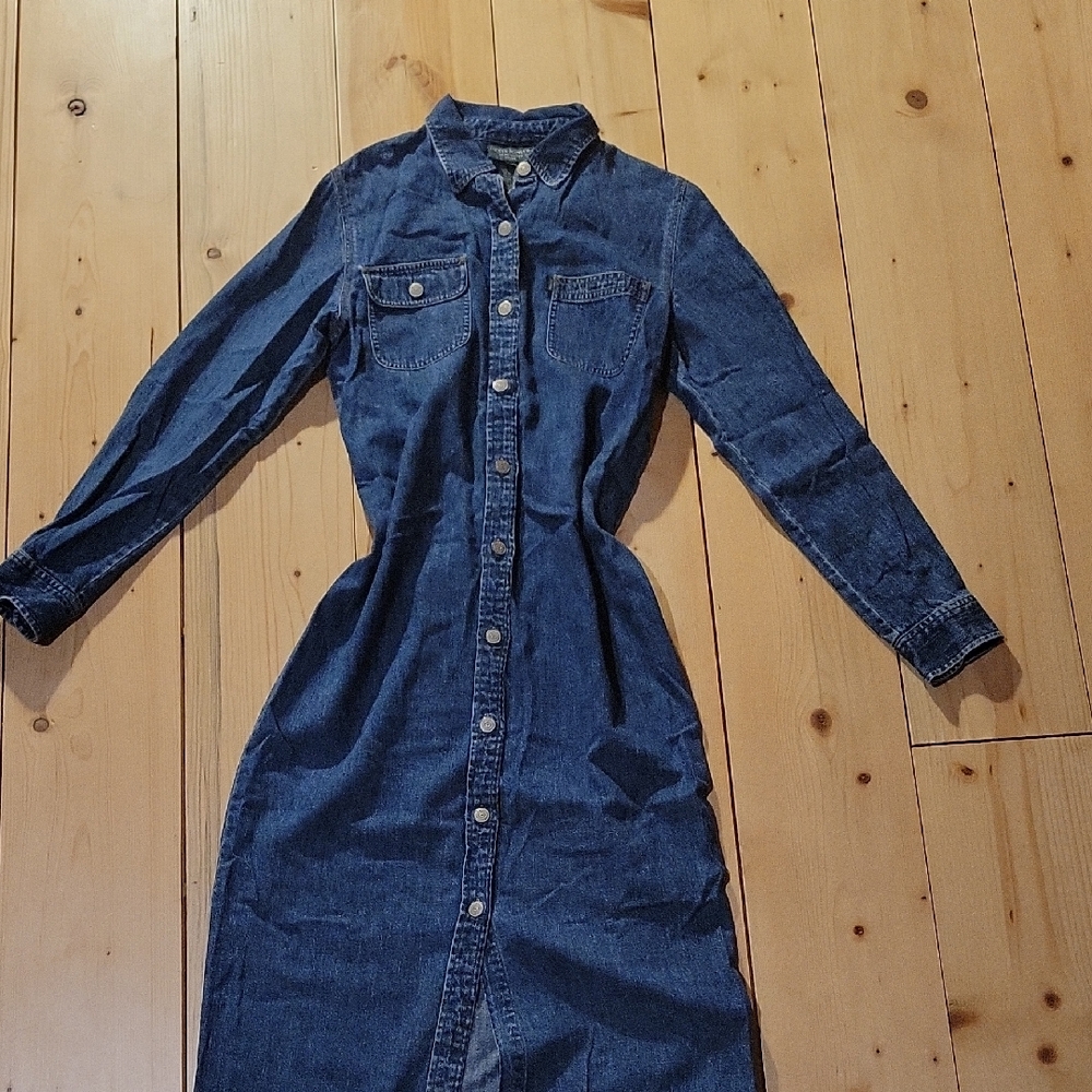 Ralph Lauren Blue Denim Long Sleeve Dress